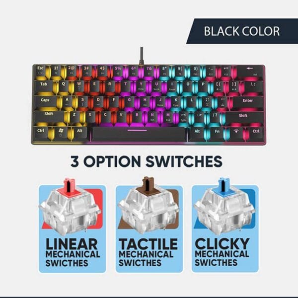 Armaggeddon MKA 1C NEO BLACK MECHANICAL KEYBOARD - Image 4