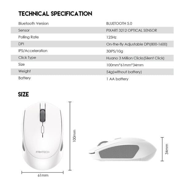 Fantech W190 Wireless Mouse - Image 3