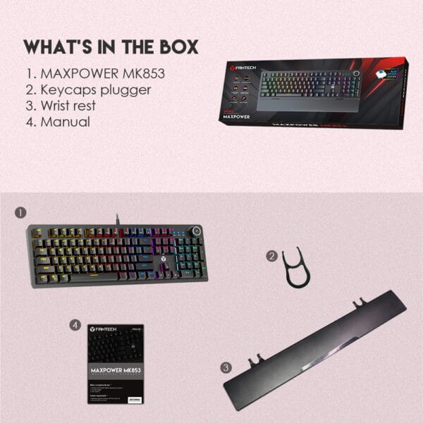 Fantech MAXPOWER MK853 V2 Mechanical Keyboard - Image 2