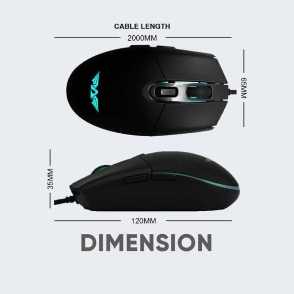 Armaggeddon Raven III Stealth Gaming Mouse - Image 5