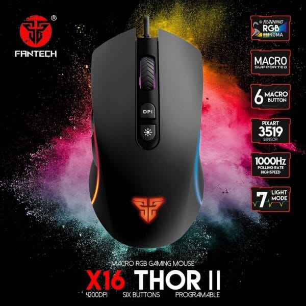 Fantech THOR II X16V2 Macro RGB Gaming Mouse - Image 9