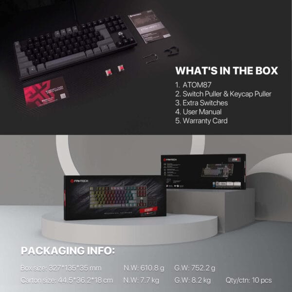 FANTECH MK876V2 ATOM87 Mechanical Keyboard - Image 3