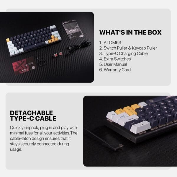 FANTECH ATOM63 MK874V2 MECHANICAL GAMING KEYBOARD - Image 4