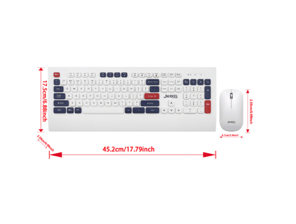 JEDEL WS671 WHITE WIRELESS COMBO - Image 2