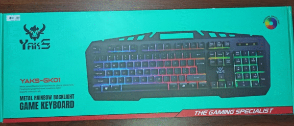 YAKS GK01 RGB GAMING KEYBOARD - Image 2