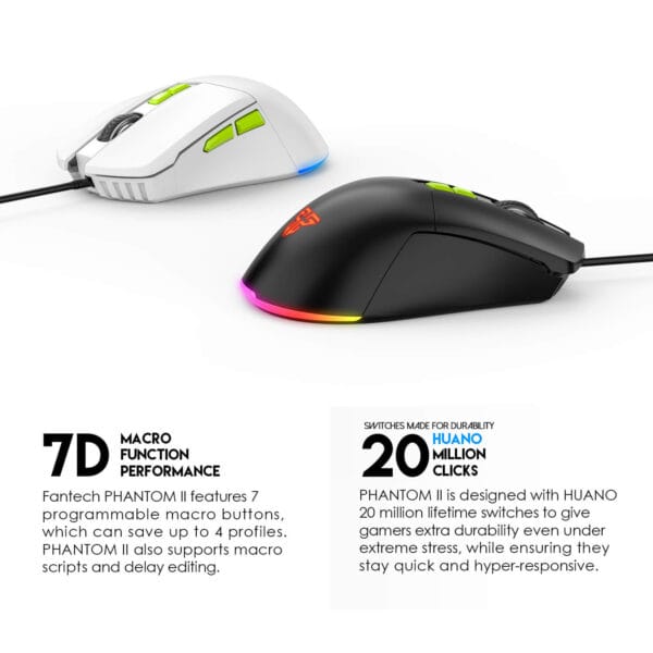 Fantech VX6 Phantom II Macro RGB Gaming Mouse - Image 3