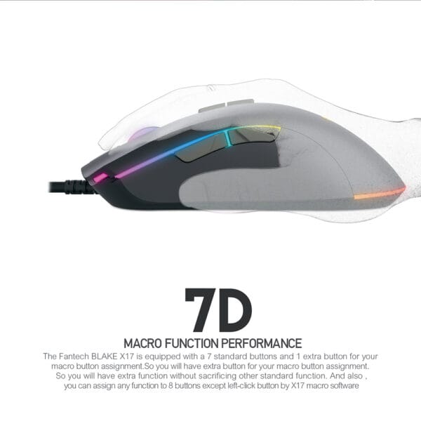 FANTECH X17 BLAKE GAMING MOUSE - Image 3