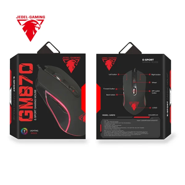 JEDEL GM870 RGB GAMING MOUSE - Image 3