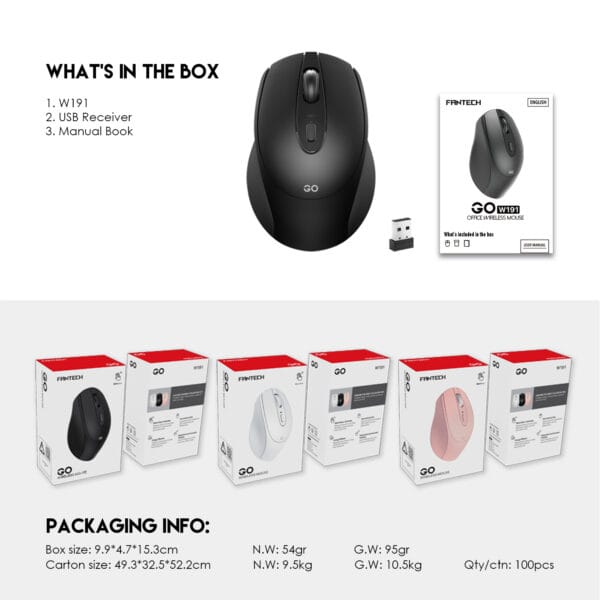 FANTECH GO W191 Silent Click Wireless Mouse - Image 2