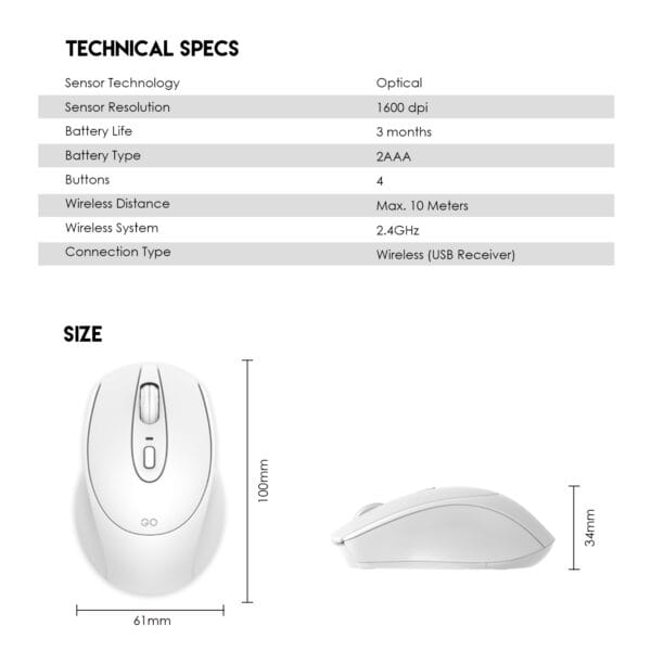 FANTECH GO W191 Silent Click Wireless Mouse - Image 7